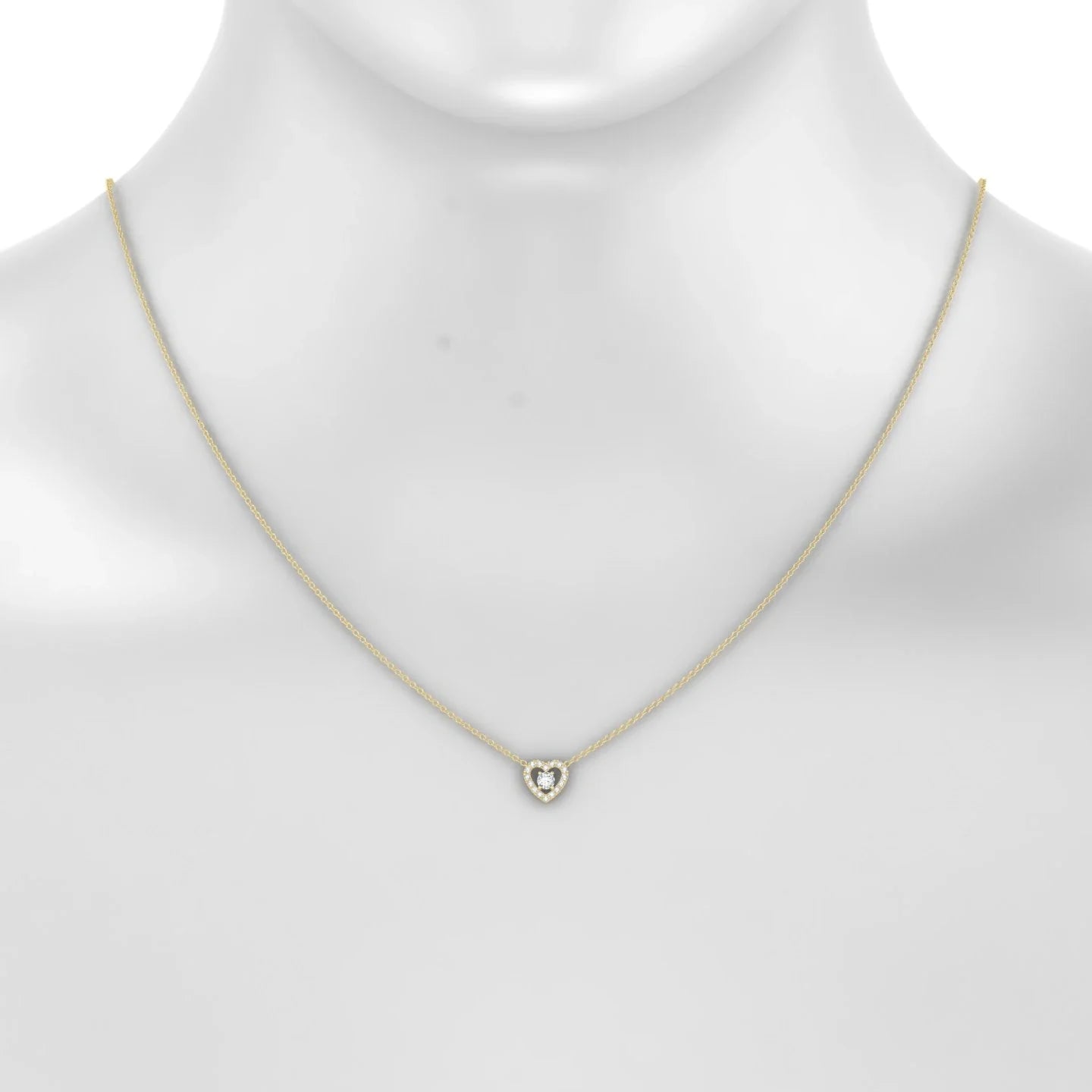 Desire | 18k Yellow Gold 3 mm Round Diamond Pendant