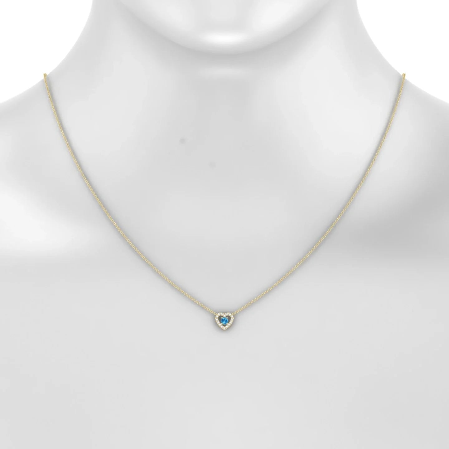 Desire | 18k Yellow Gold 3 mm Round Topaz Pendant