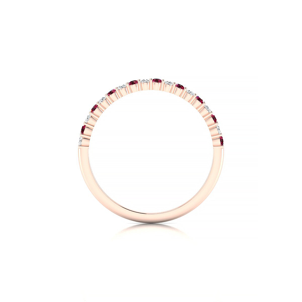 Destiny | 18k Rose Gold 1.5 mm Round Ruby Ring