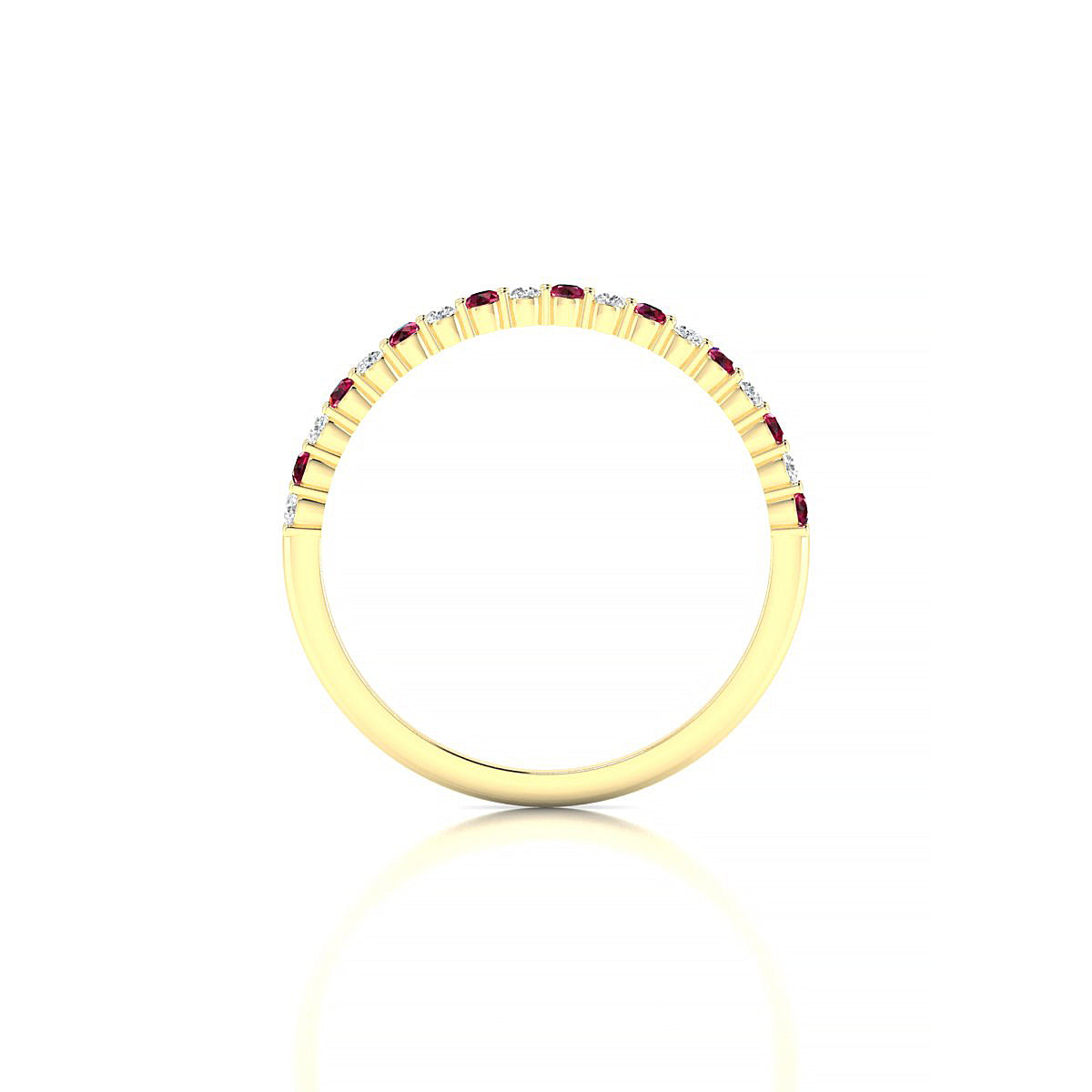 Destiny | 18k Yellow Gold 1.5 mm Round Ruby Ring
