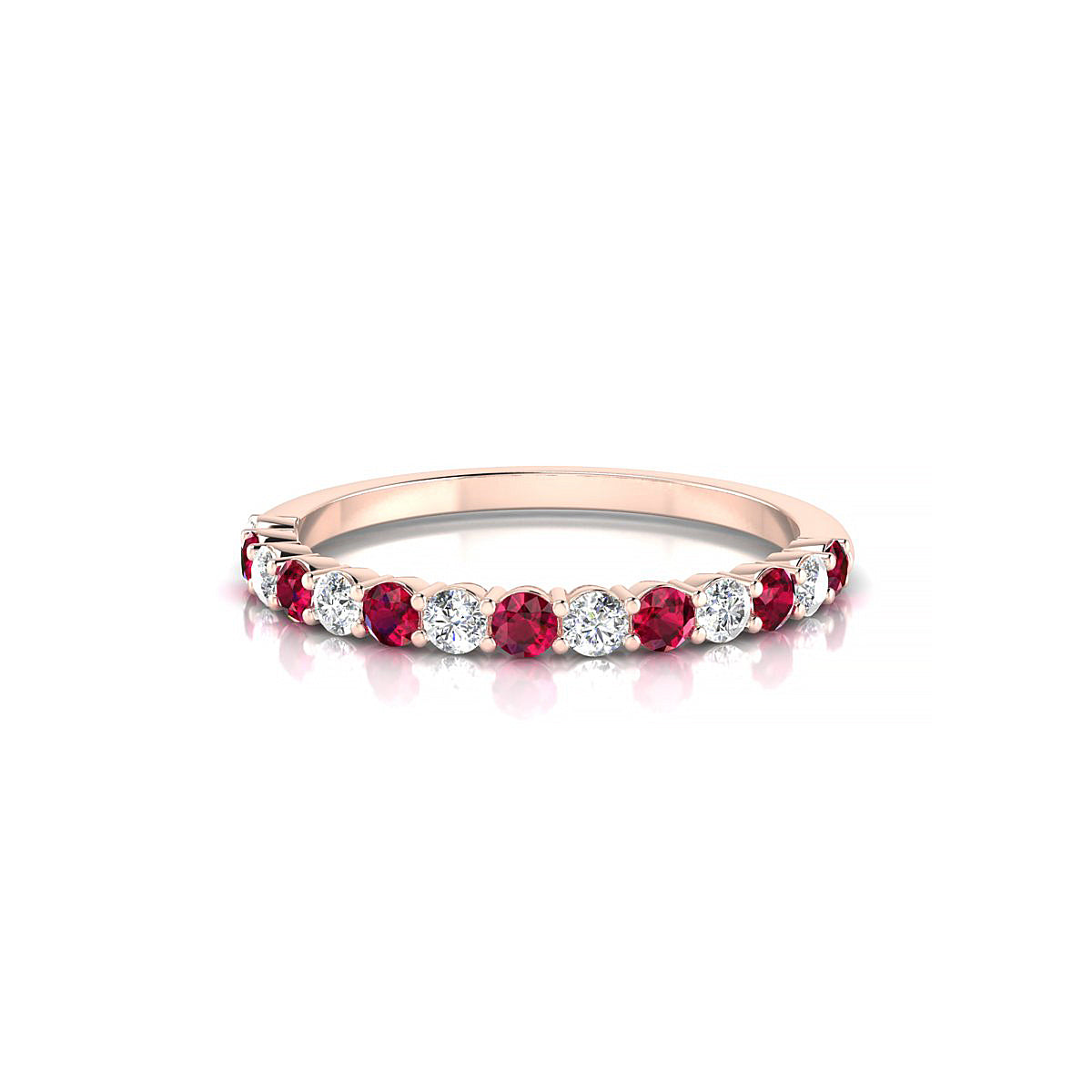 Destiny | 18k Rose Gold 2 mm Round Ruby Ring