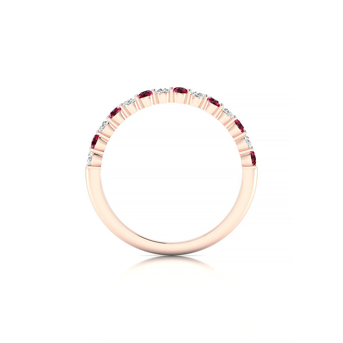 Destiny | 18k Rose Gold 2 mm Round Ruby Ring