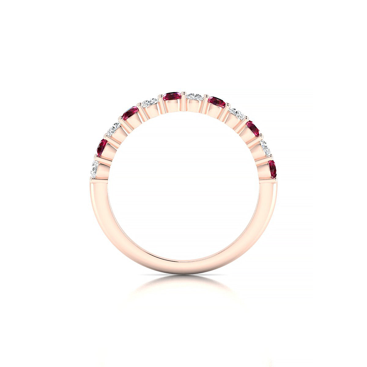 Destiny | 18k Rose Gold 2.5 mm Round Ruby Ring