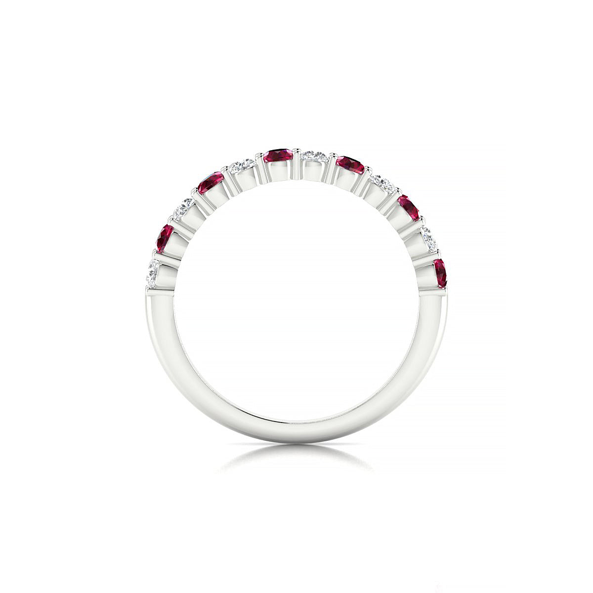Destiny | 18k White Gold 2.5 mm Round Ruby Ring