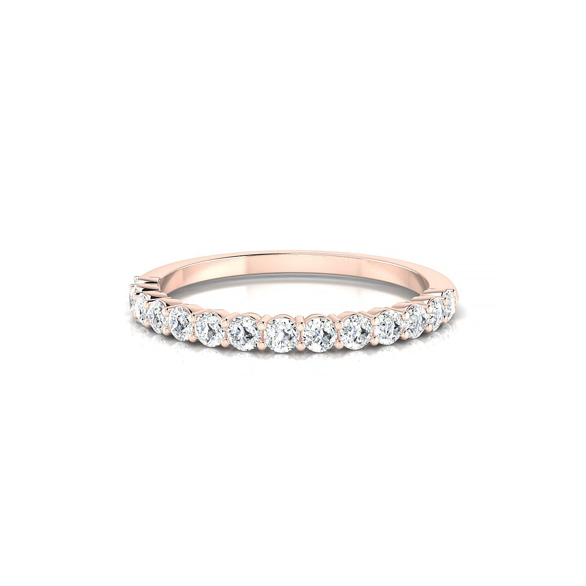 Destiny | 18k Rose Gold 2 mm Round Diamond Ring