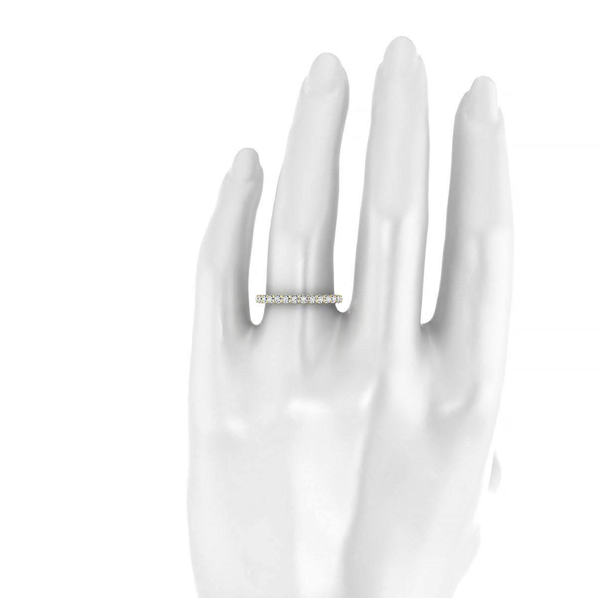 Destiny | 18k Yellow Gold 2 mm Round Diamond Ring