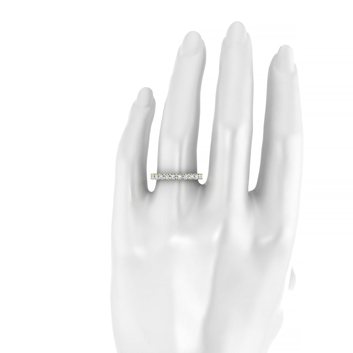 Destiny | 18k Yellow Gold 2.5 mm Round Diamond Ring