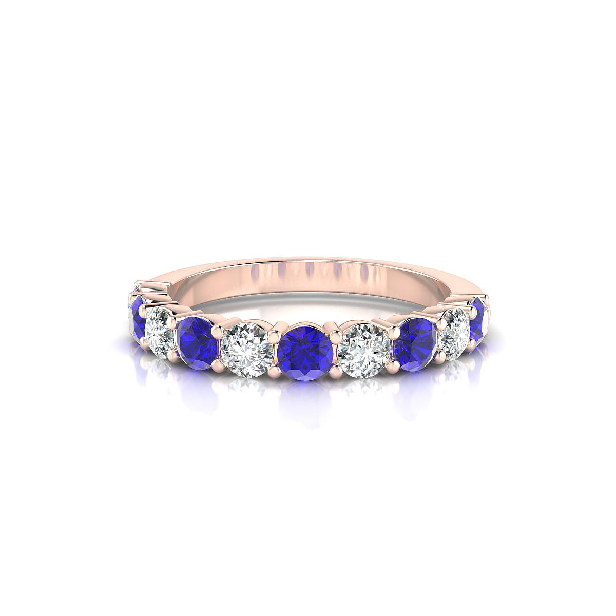 Destiny | 18k Rose Gold 3 mm Round Tanzanite Ring