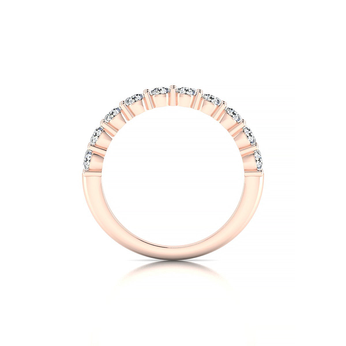 Destiny | 18k Rose Gold 3 mm Round Diamond Ring