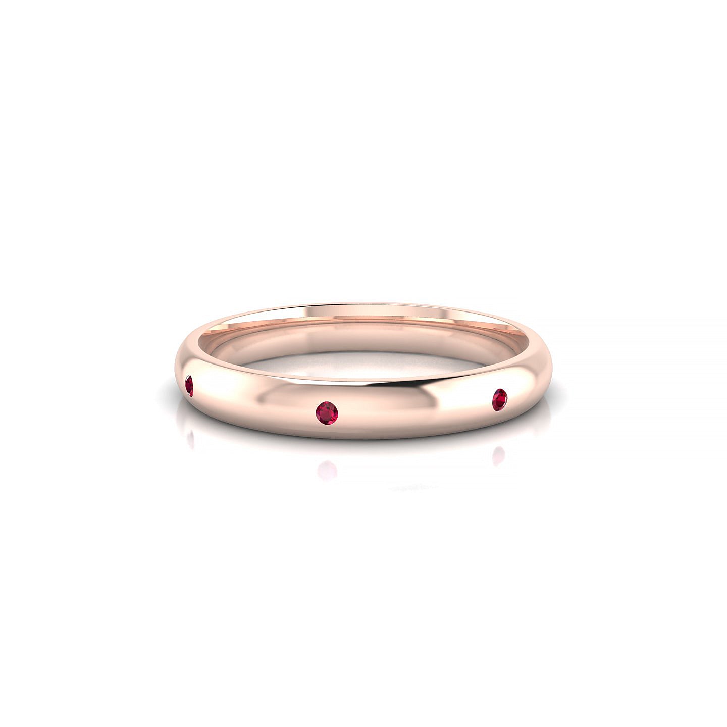 Devotion | 18k Rose Gold 1.3 mm Round Ruby Ring