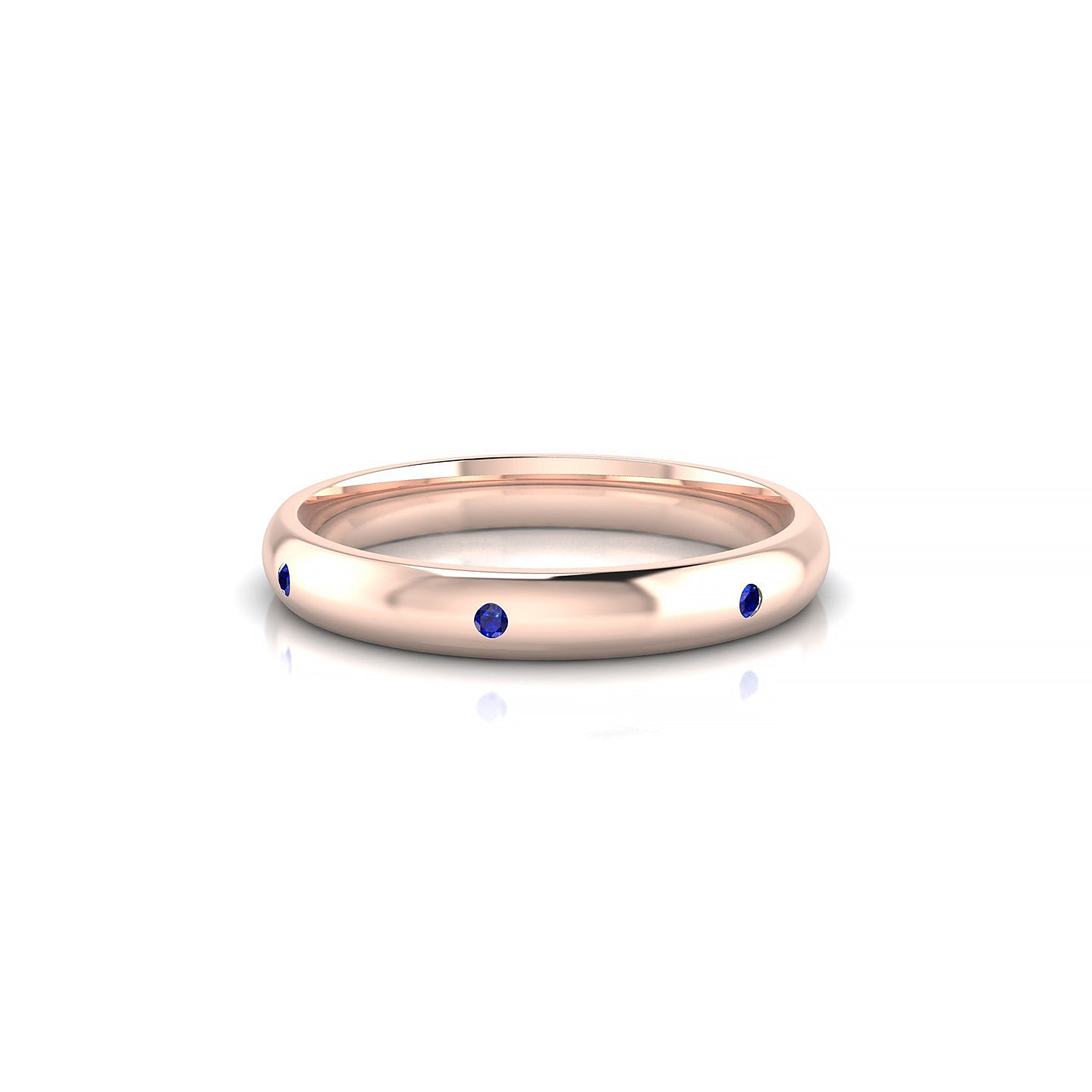 Devotion | 18k Rose Gold 1.3 mm Round Sapphire Ring