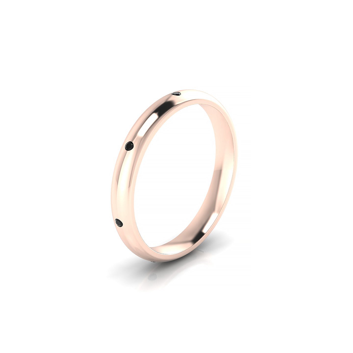 Devotion | 18k Rose Gold 1.3 mm Round Black Diamond Ring