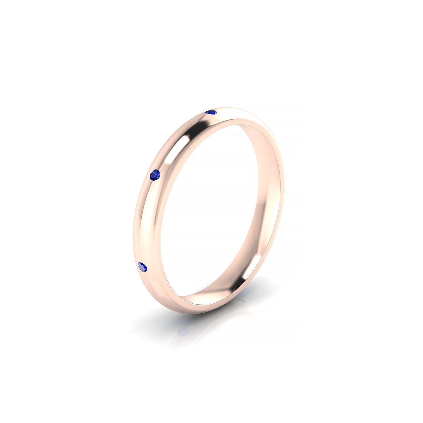 Devotion | 18k Rose Gold 1.3 mm Round Sapphire Ring