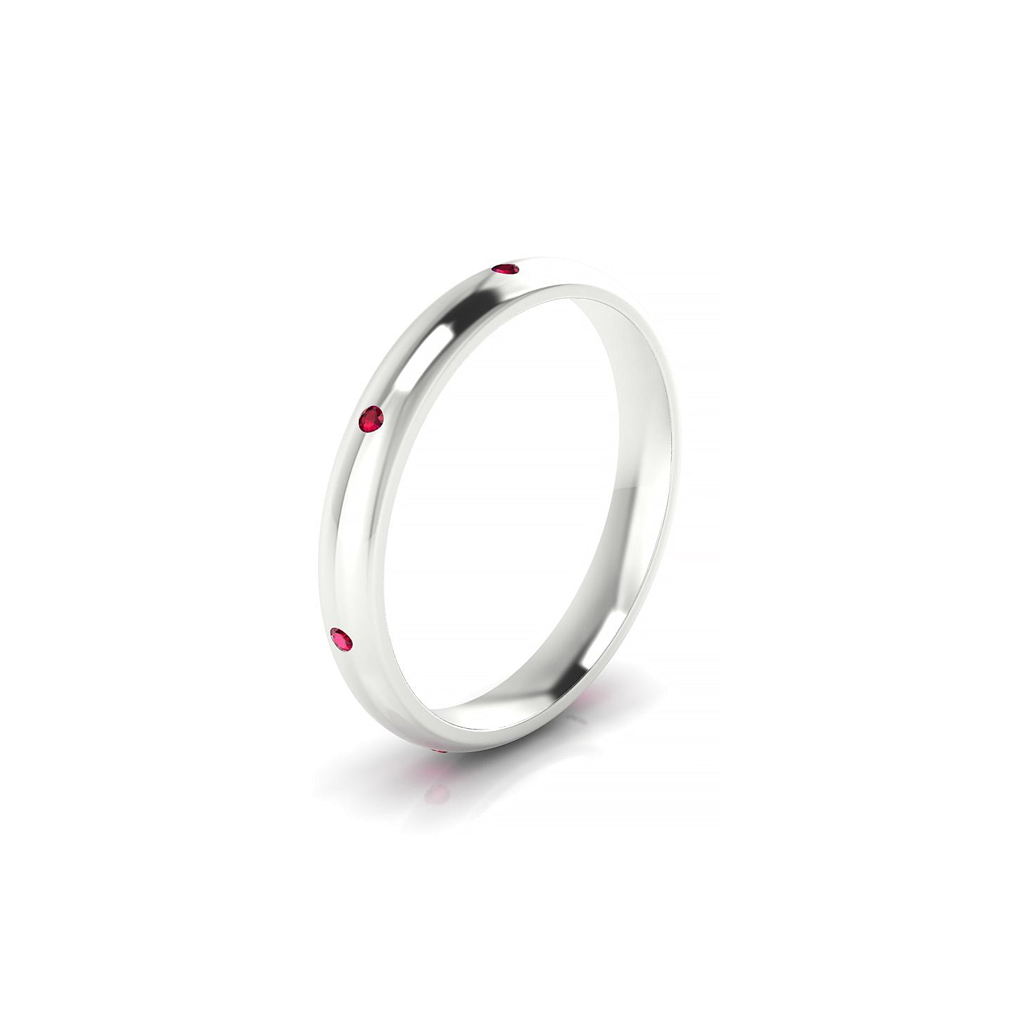 Devotion | 18k White Gold 1.3 mm Round Ruby Ring