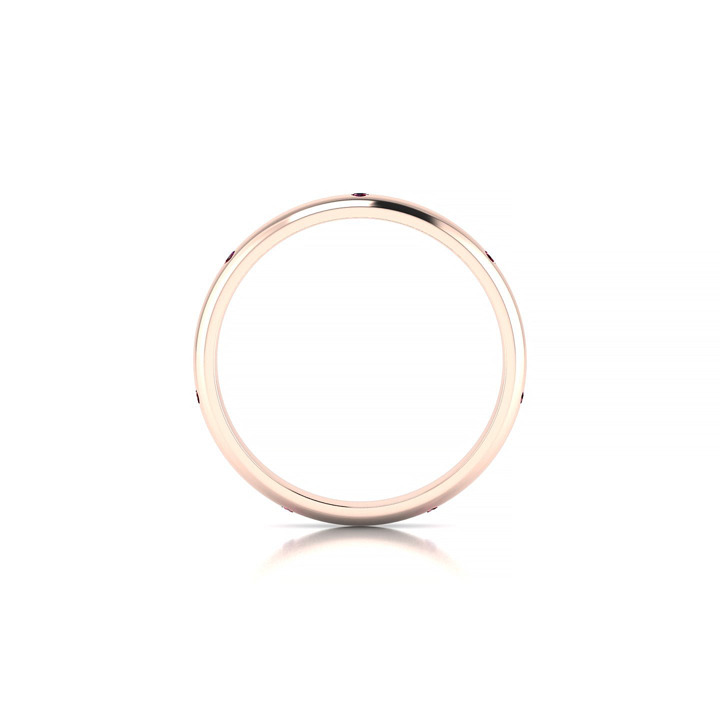 Devotion | 18k Rose Gold 1.3 mm Round Ruby Ring
