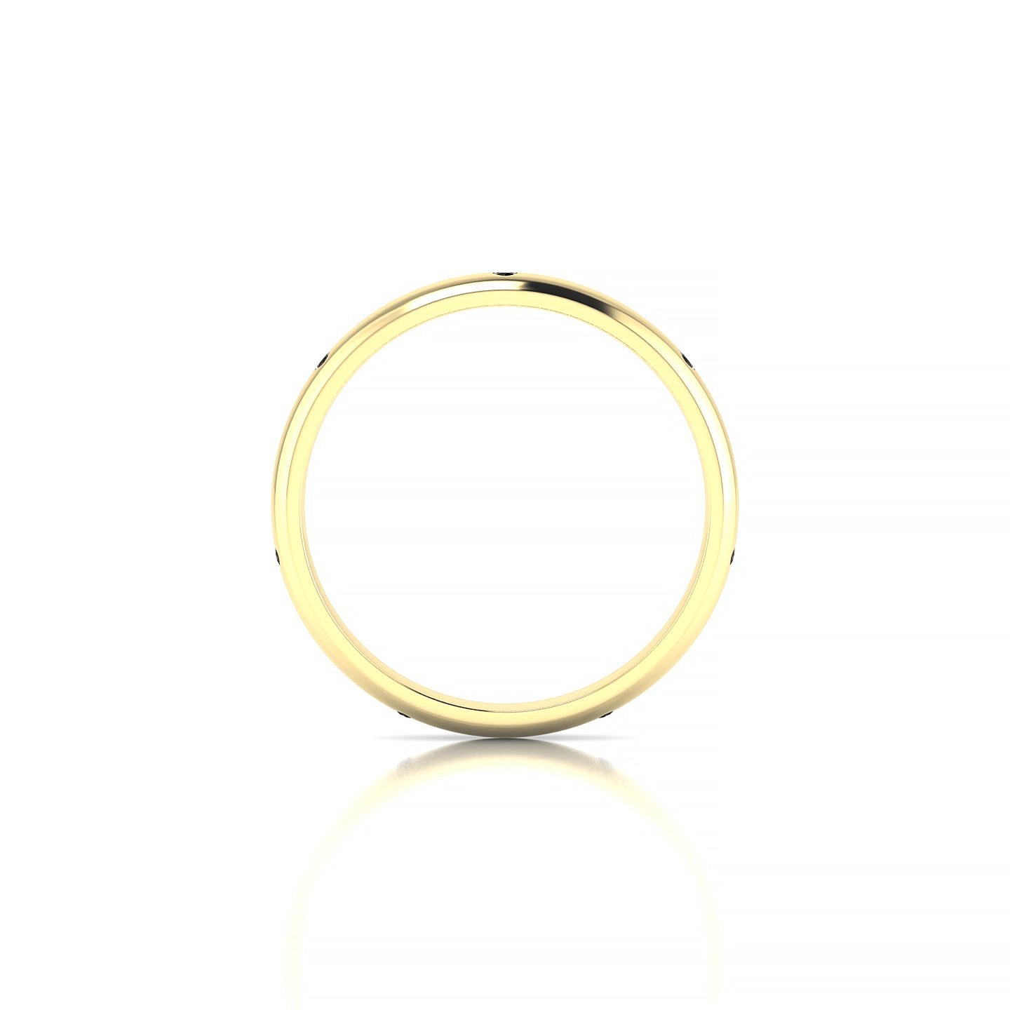 Devotion | 18k Yellow Gold 1.3 mm Round Black Diamond Ring