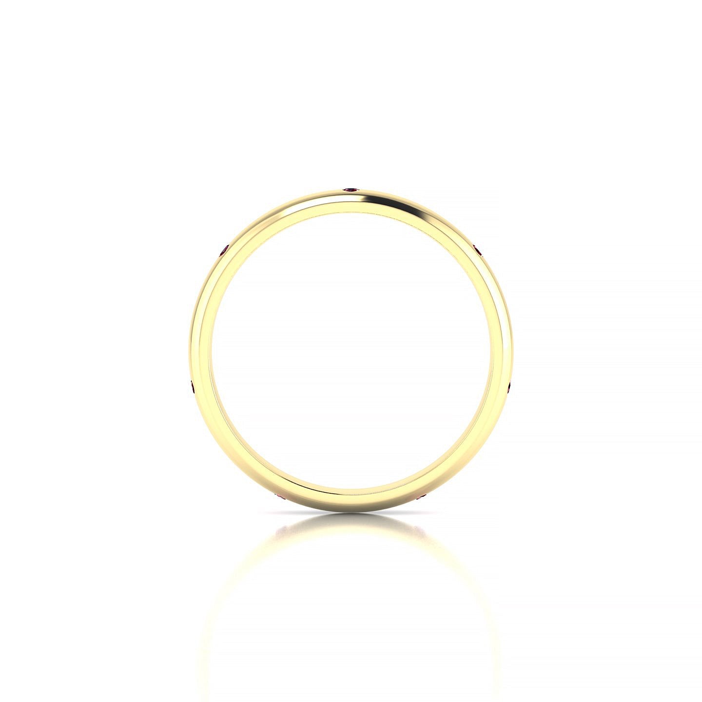 Devotion | 18k Yellow Gold 1.3 mm Round Ruby Ring