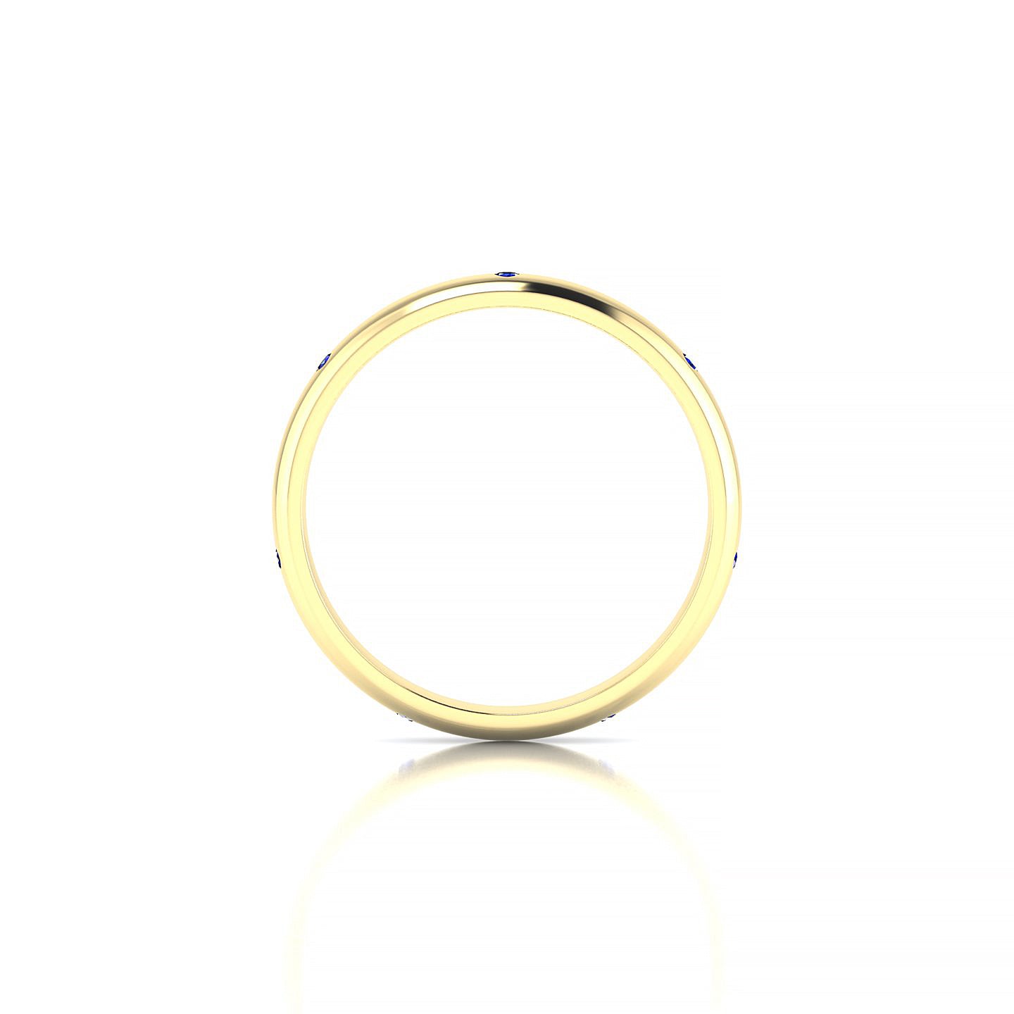 Devotion | 18k Yellow Gold 1.3 mm Round Sapphire Ring