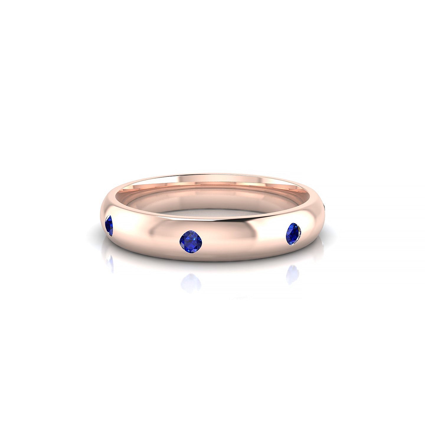 Devotion | 18k Rose Gold 2 mm Round Sapphire Ring