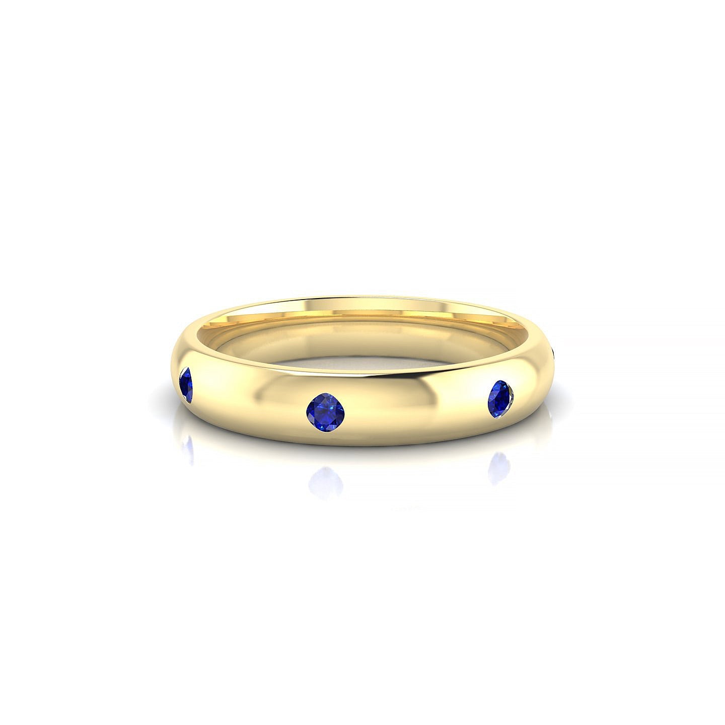 Devotion | 18k Yellow Gold 2 mm Round Sapphire Ring
