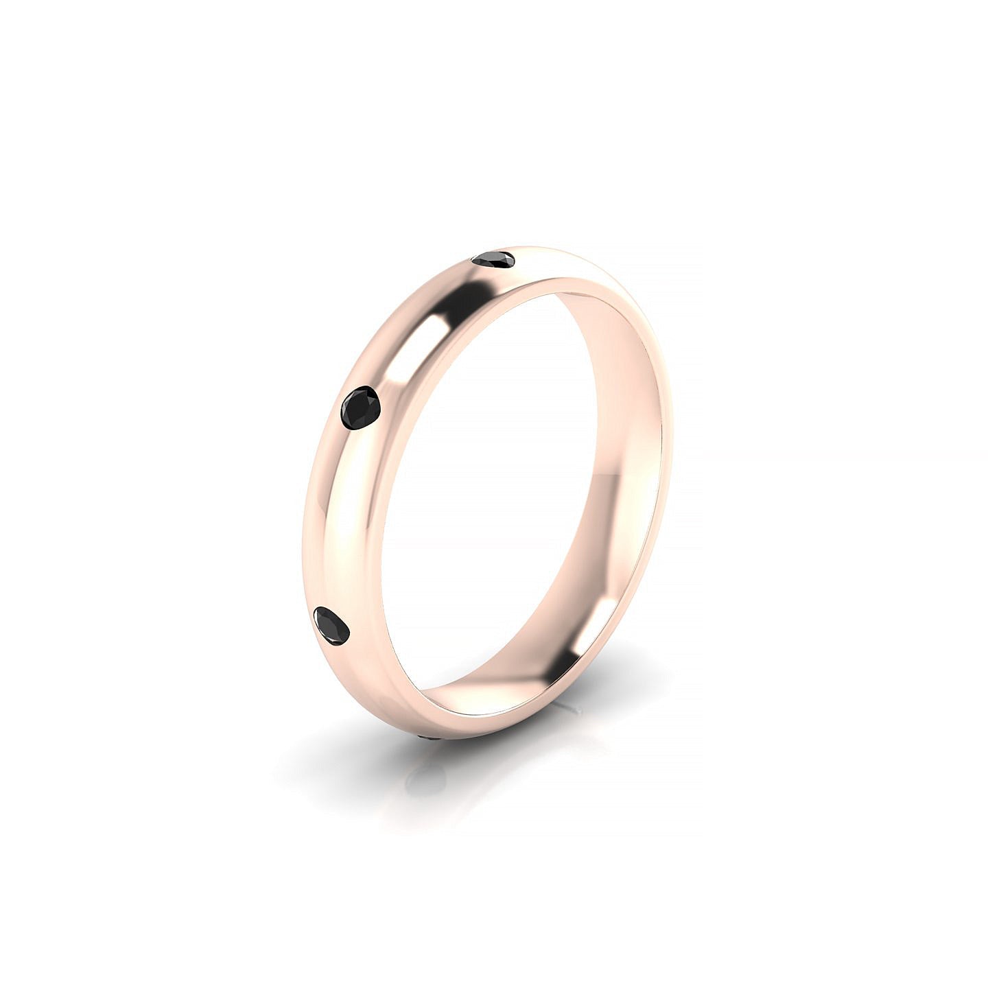 Devotion | 18k Rose Gold 2 mm Round Black Diamond Ring