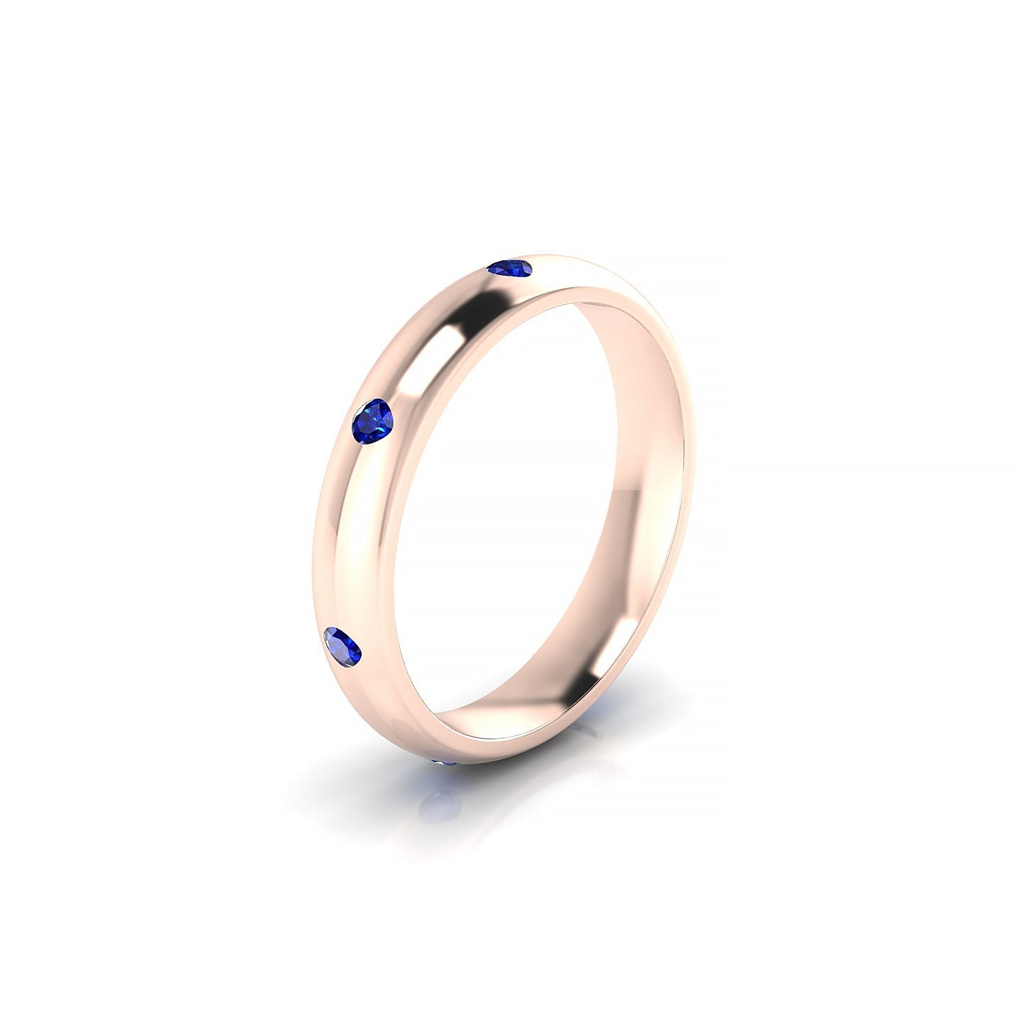 Devotion | 18k Rose Gold 2 mm Round Sapphire Ring