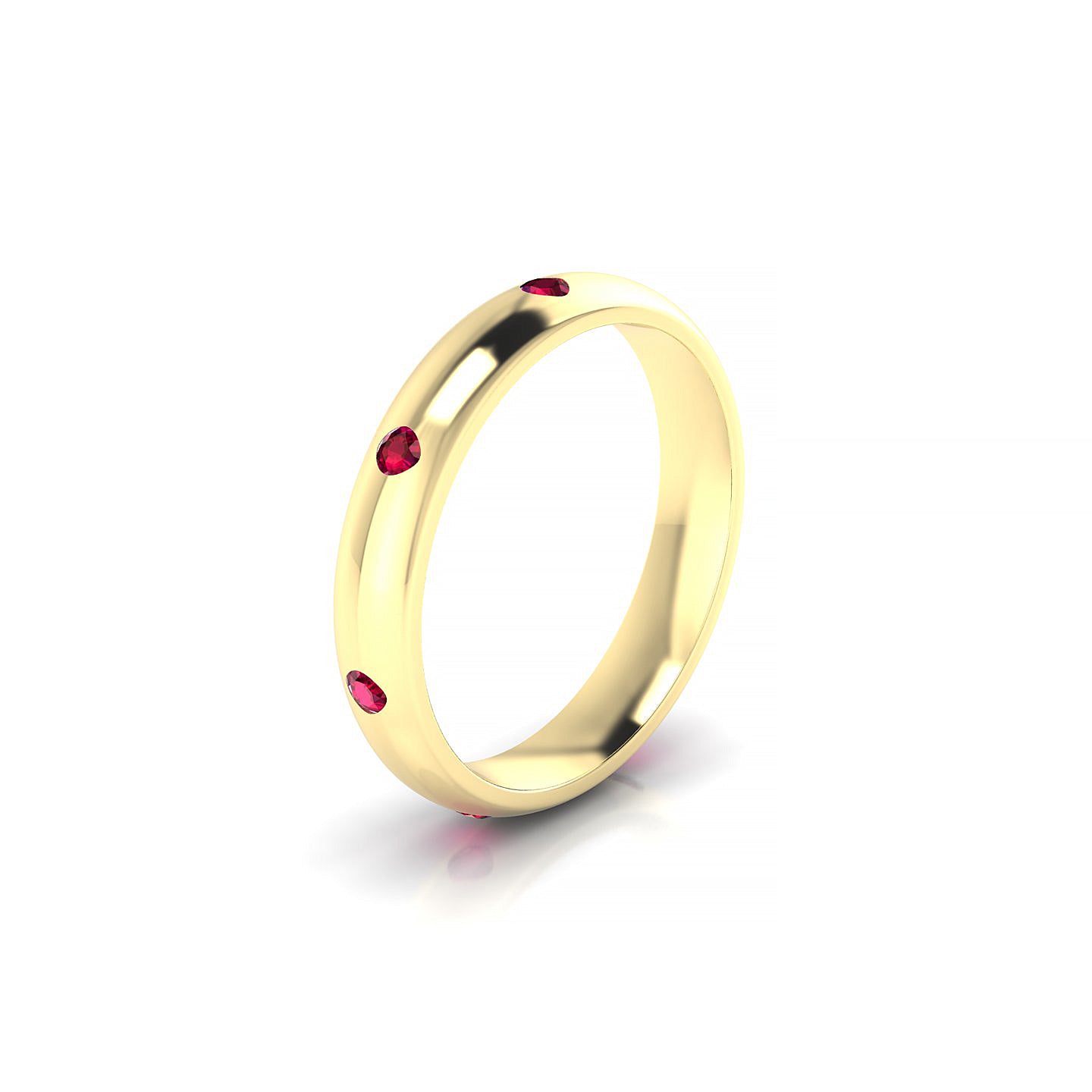 Devotion | 18k Yellow Gold 2 mm Round Ruby Ring