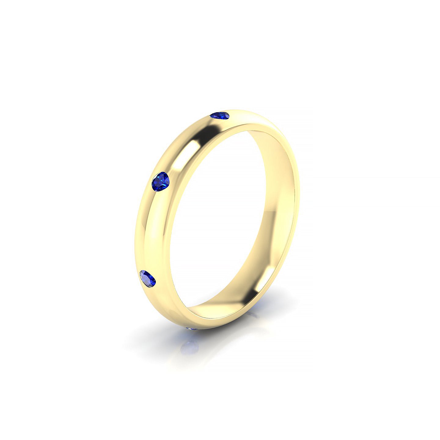 Devotion | 18k Yellow Gold 2 mm Round Sapphire Ring