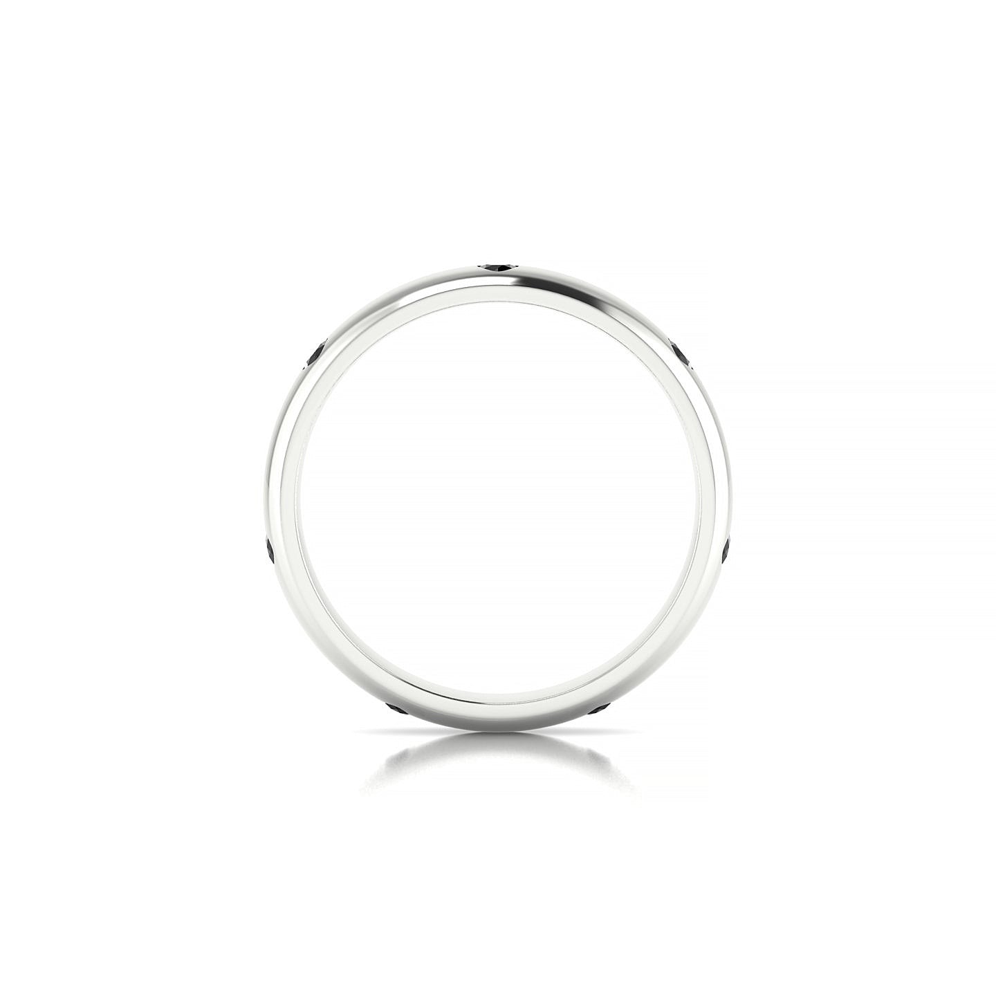 Devotion | 18k White Gold 2 mm Round Black Diamond Ring