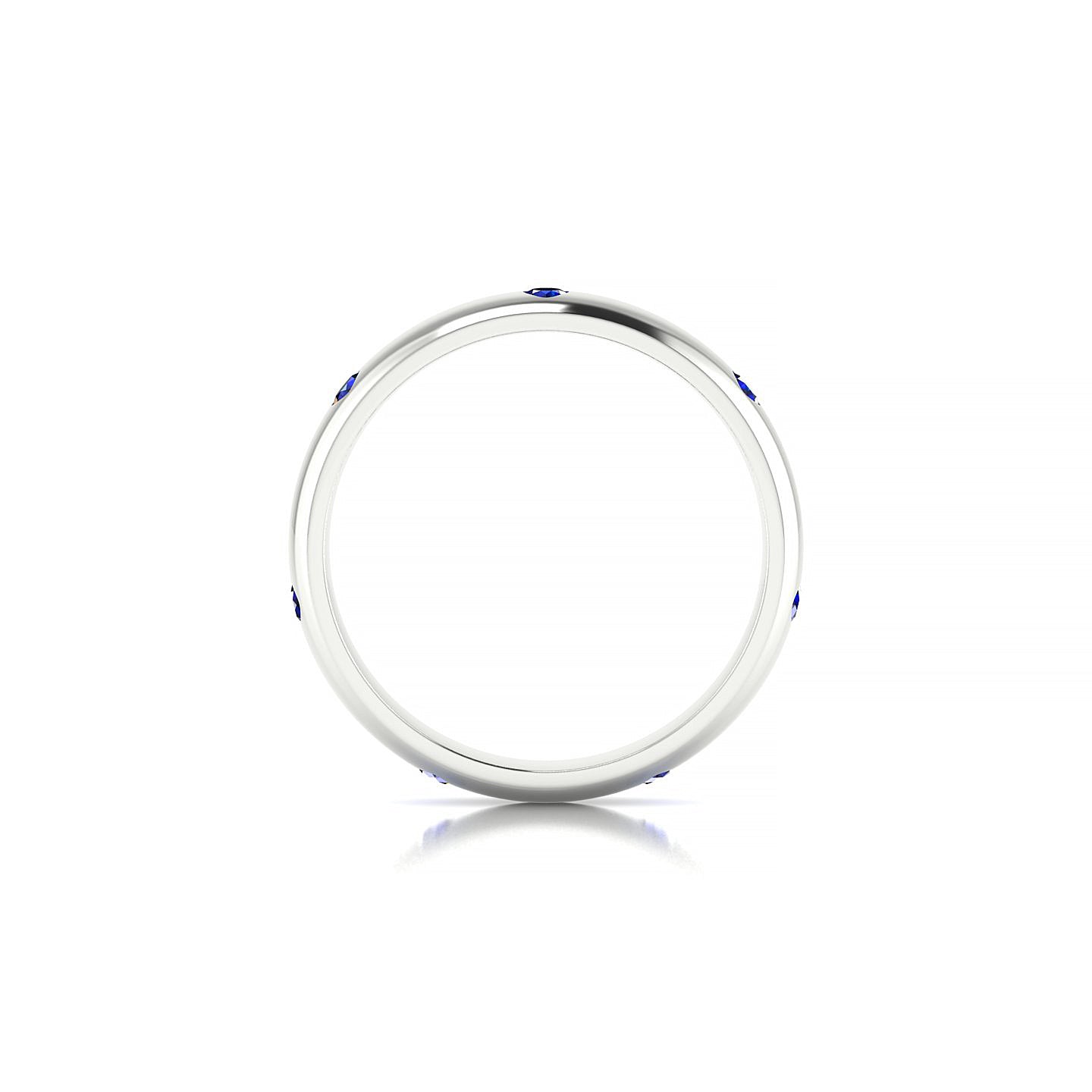 Devotion | 18k White Gold 2 mm Round Sapphire Ring