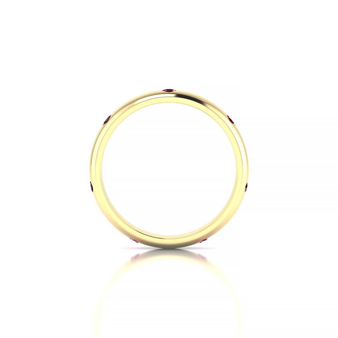Devotion | 18k Yellow Gold 2 mm Round Ruby Ring
