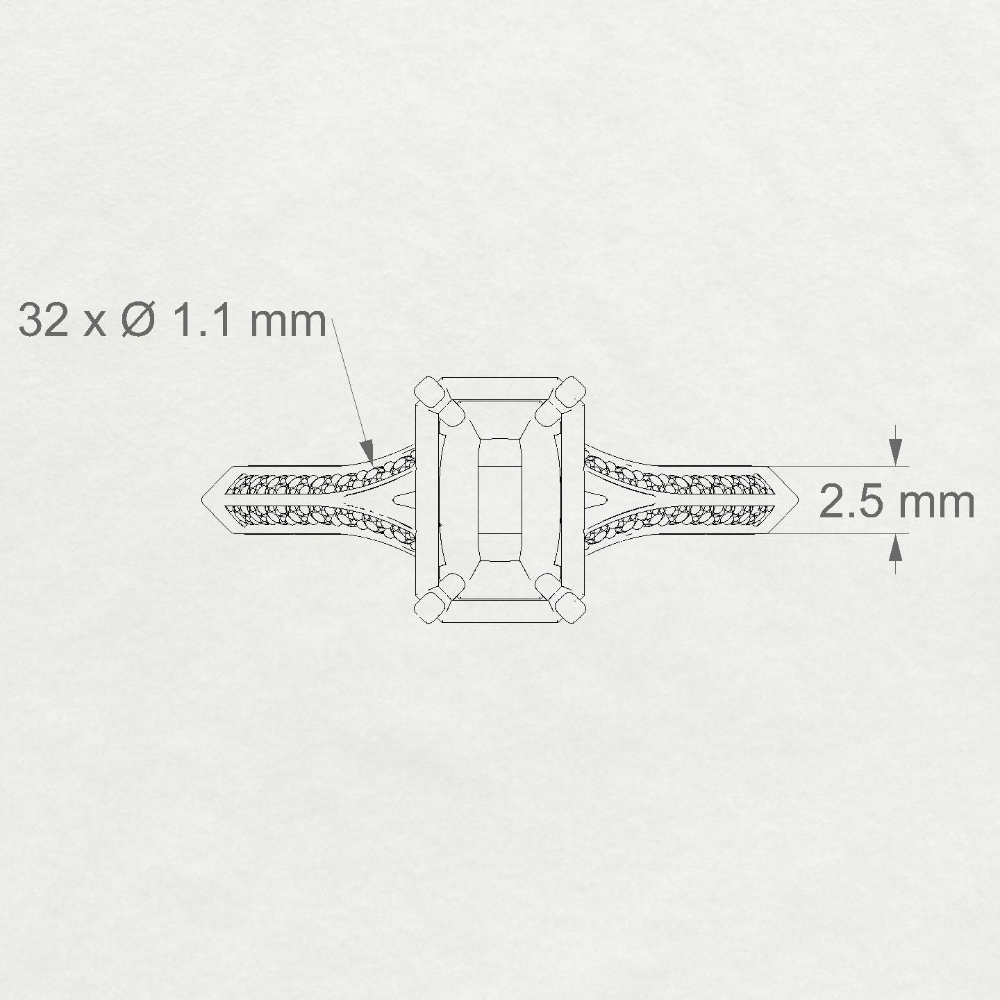 Divine Emerald 2-2.99 ct | 18k Rose Gold Side Stones Ring