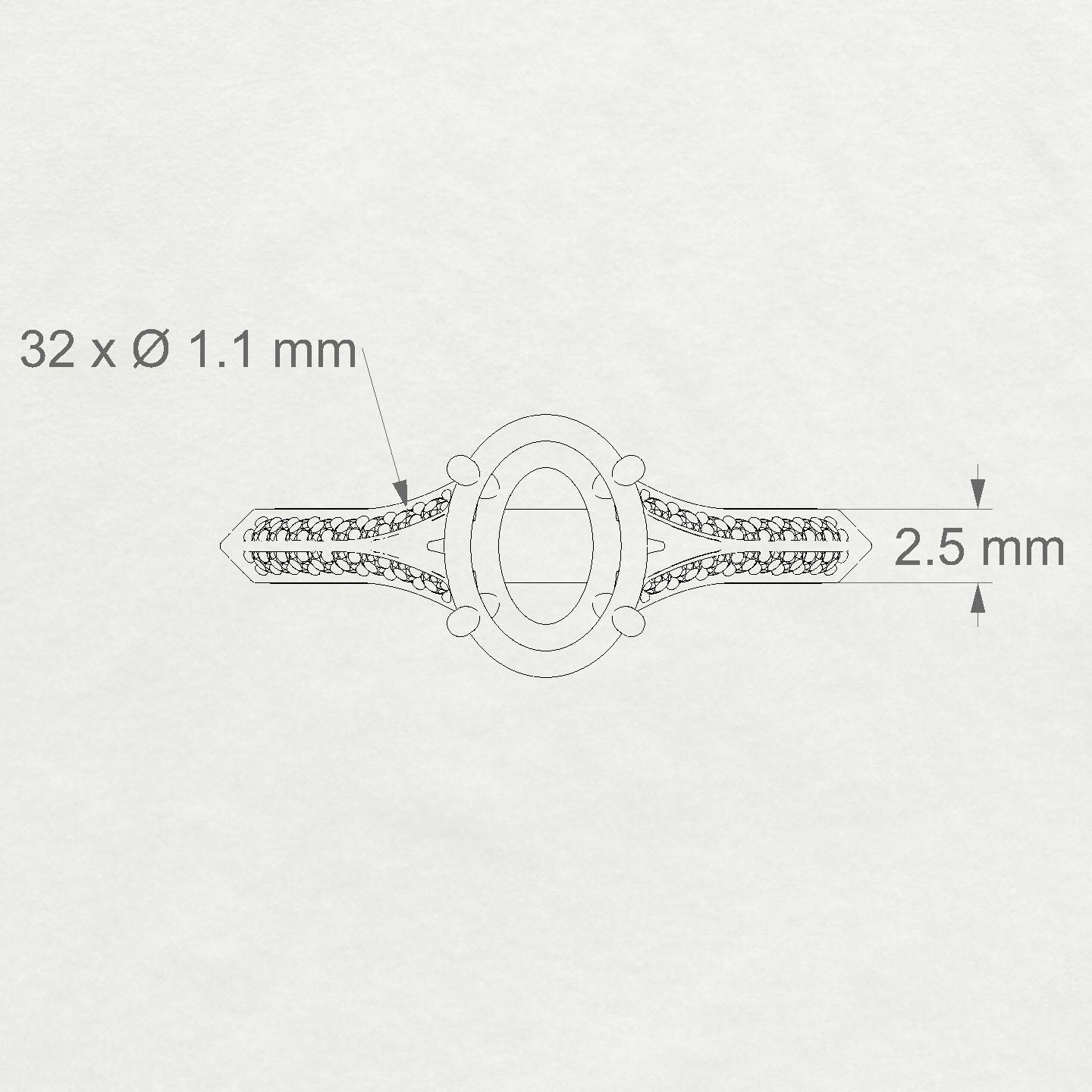 Divine Oval 2-2.99 ct | 18k White Gold Side Stones Ring