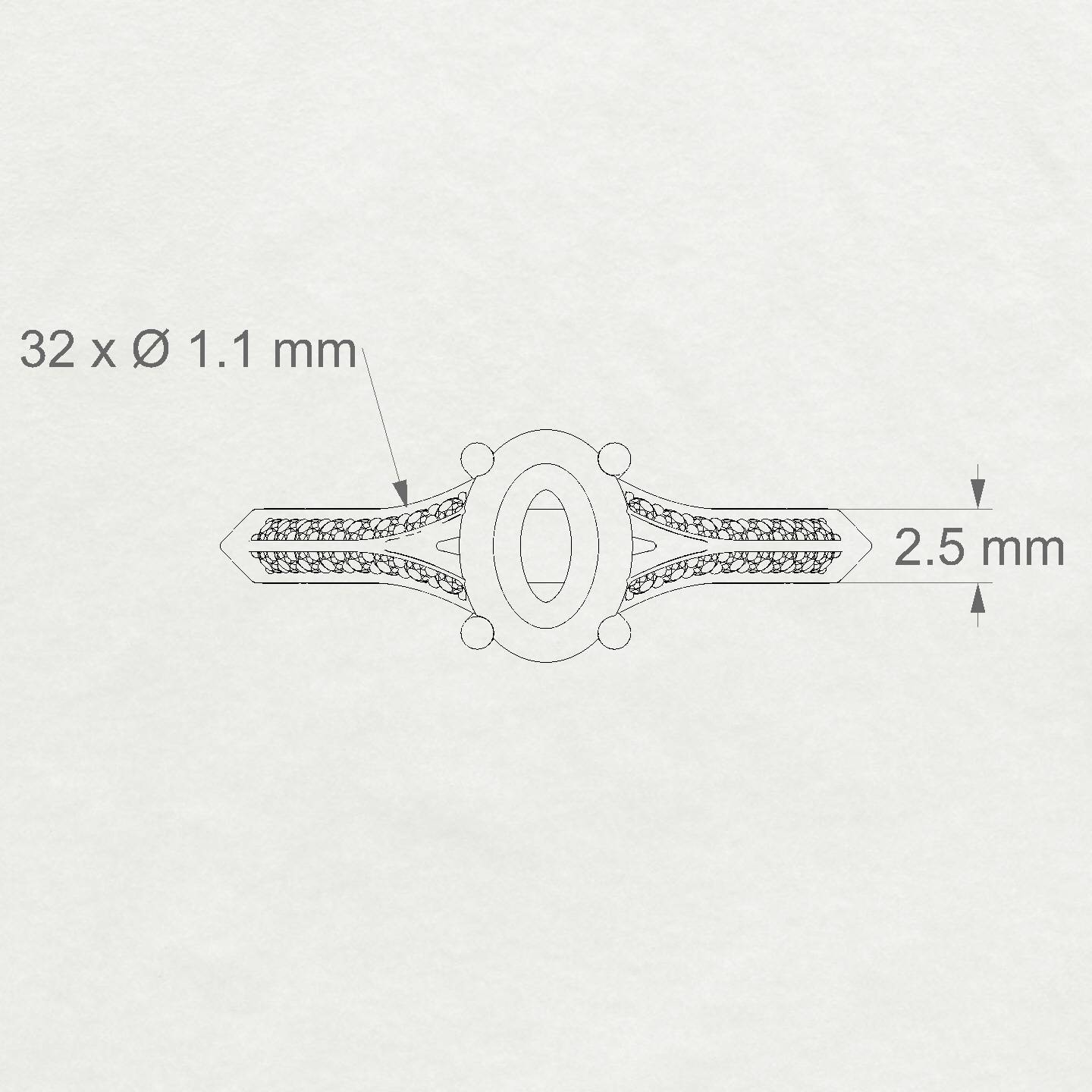 Divine Oval 1-1.99 ct | 18k Rose Gold Side Stones Ring