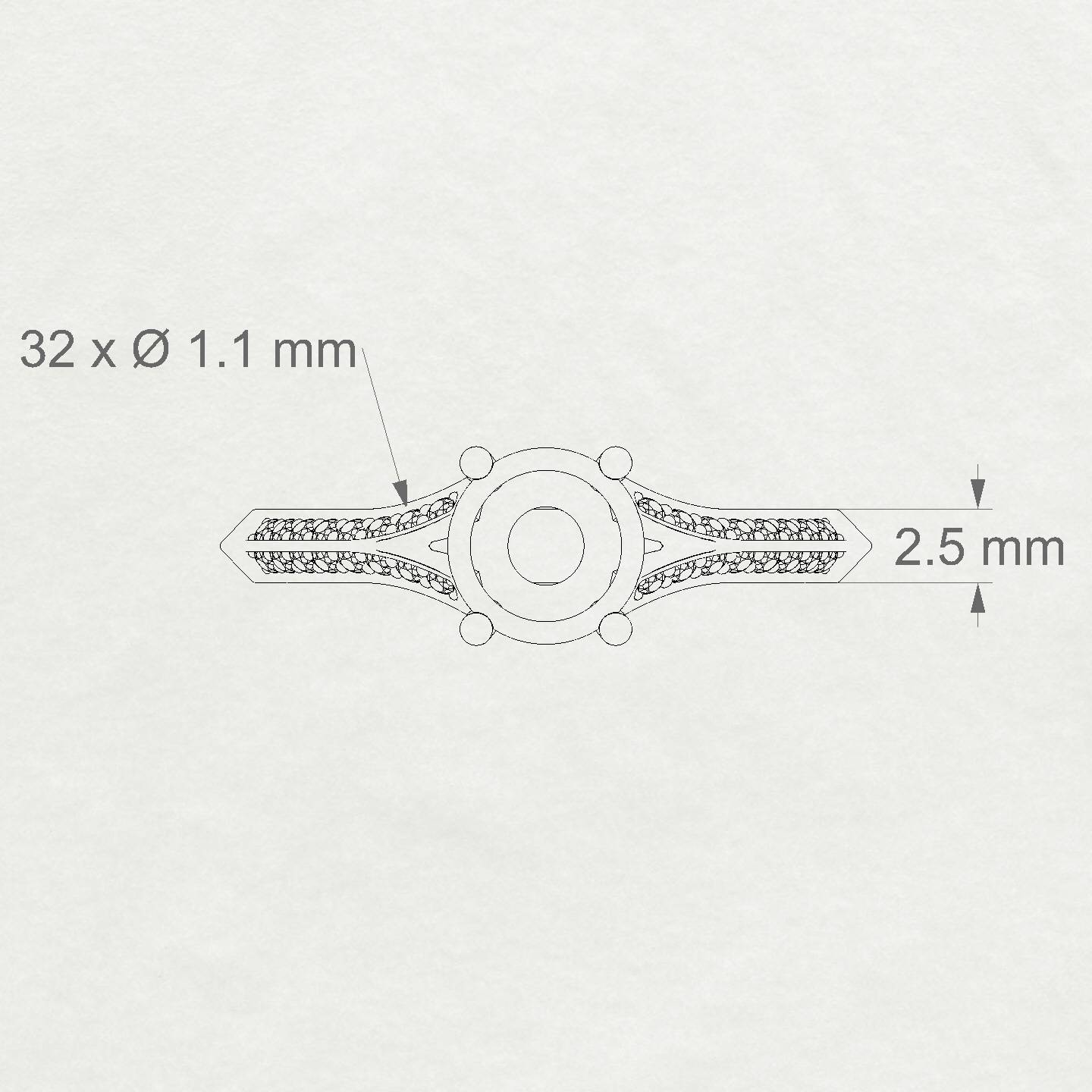 Divine Round 1-1.99 ct | 18k Rose Gold Side Stones Ring