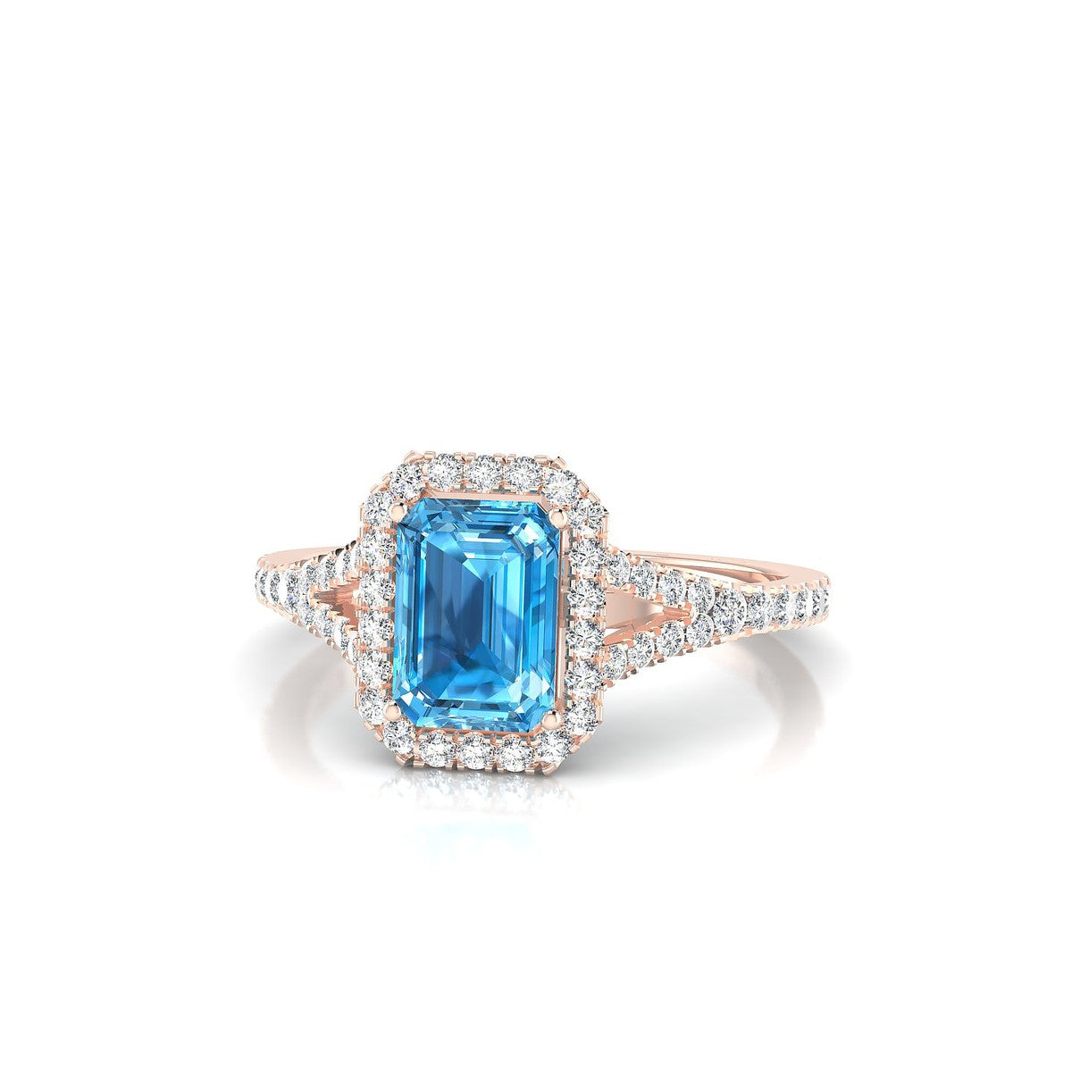 Dream | 18k Rose Gold 7 x 5 mm Emerald Topaz Ring