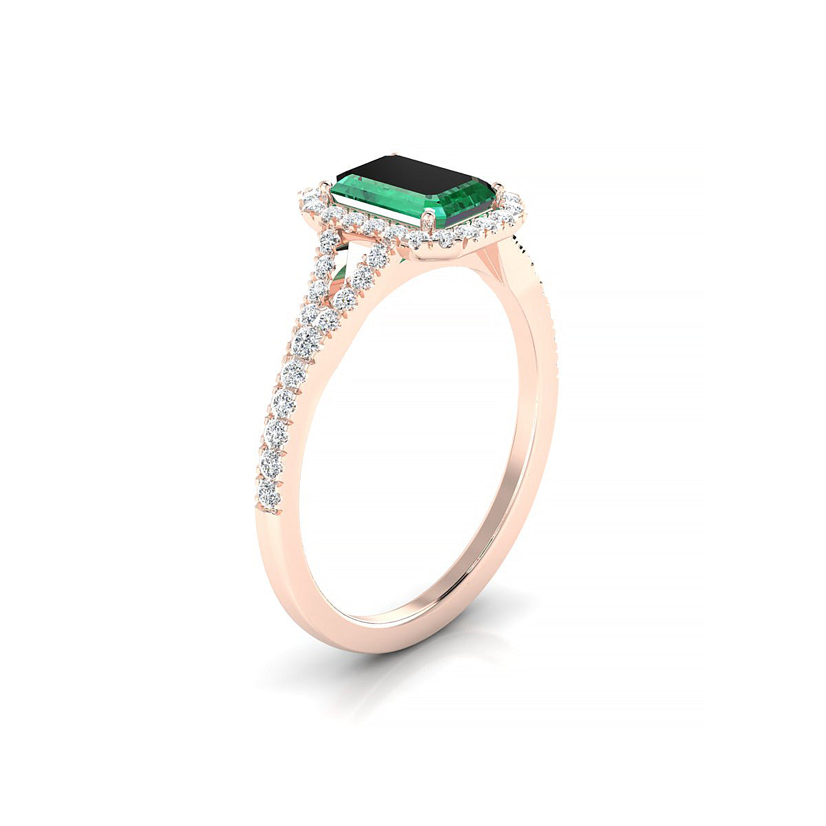 Dream | 18k Rose Gold 7 x 5 mm Emerald Emerald Ring