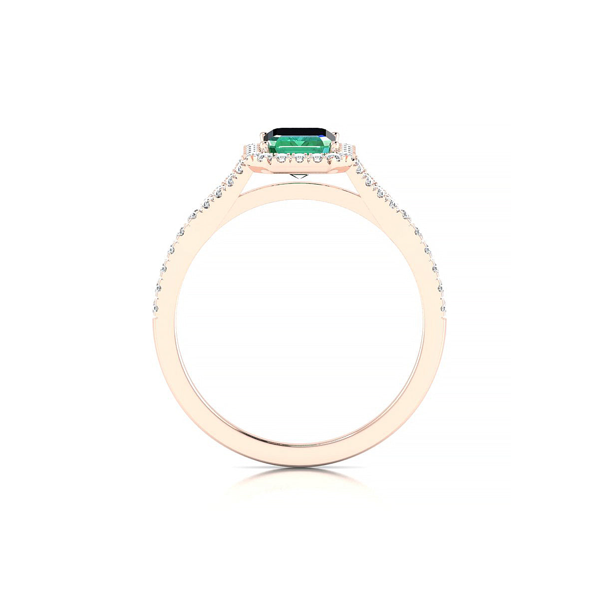 Dream | 18k Rose Gold 7 x 5 mm Emerald Emerald Ring