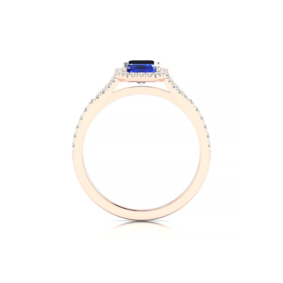 Dream | 18k Rose Gold 7 x 5 mm Emerald Sapphire Ring