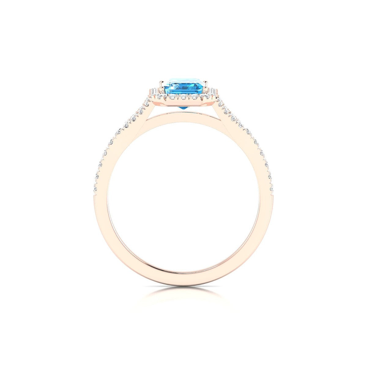 Dream | 18k Rose Gold 7 x 5 mm Emerald Topaz Ring