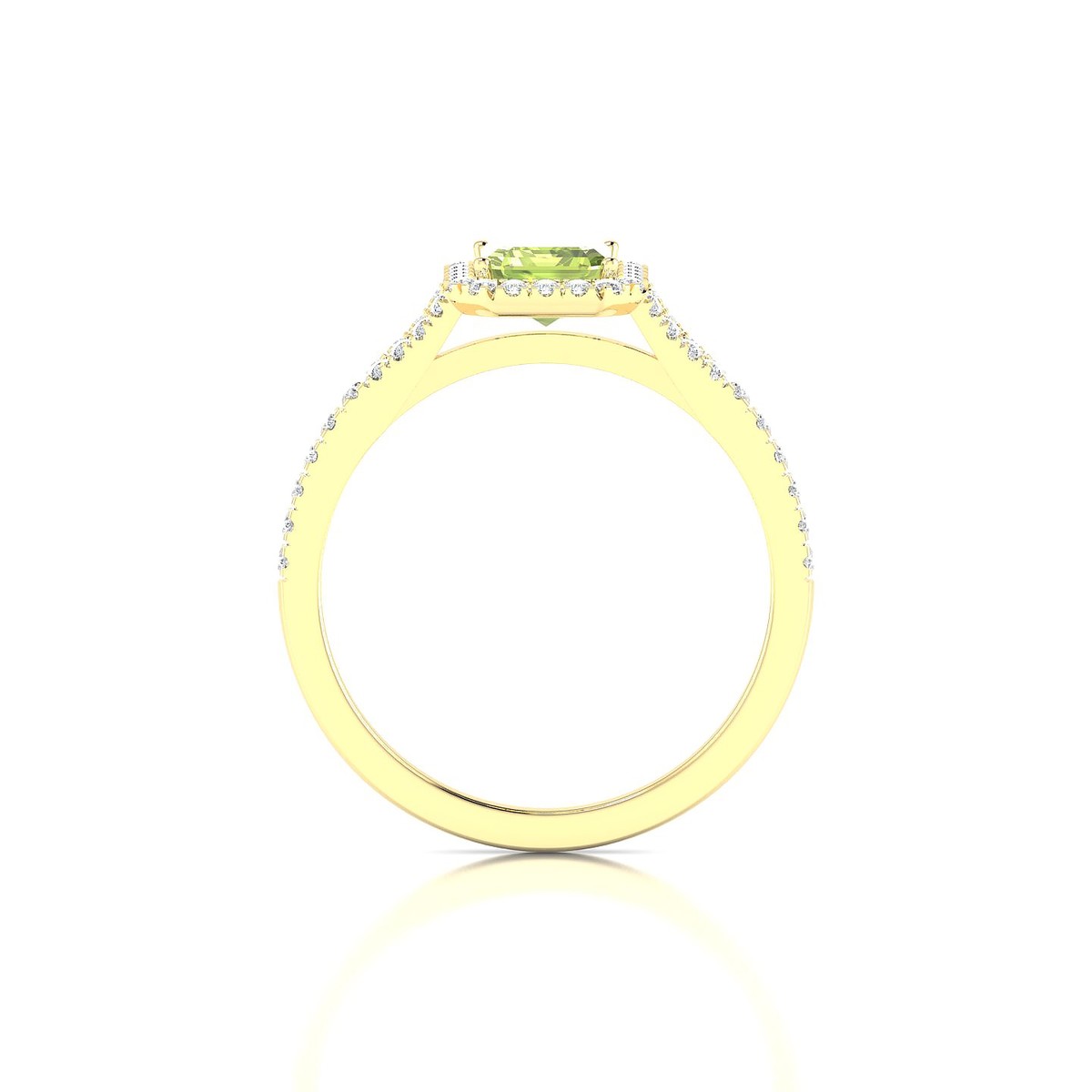 Dream | 18k Yellow Gold 7 x 5 mm Emerald Peridot Ring