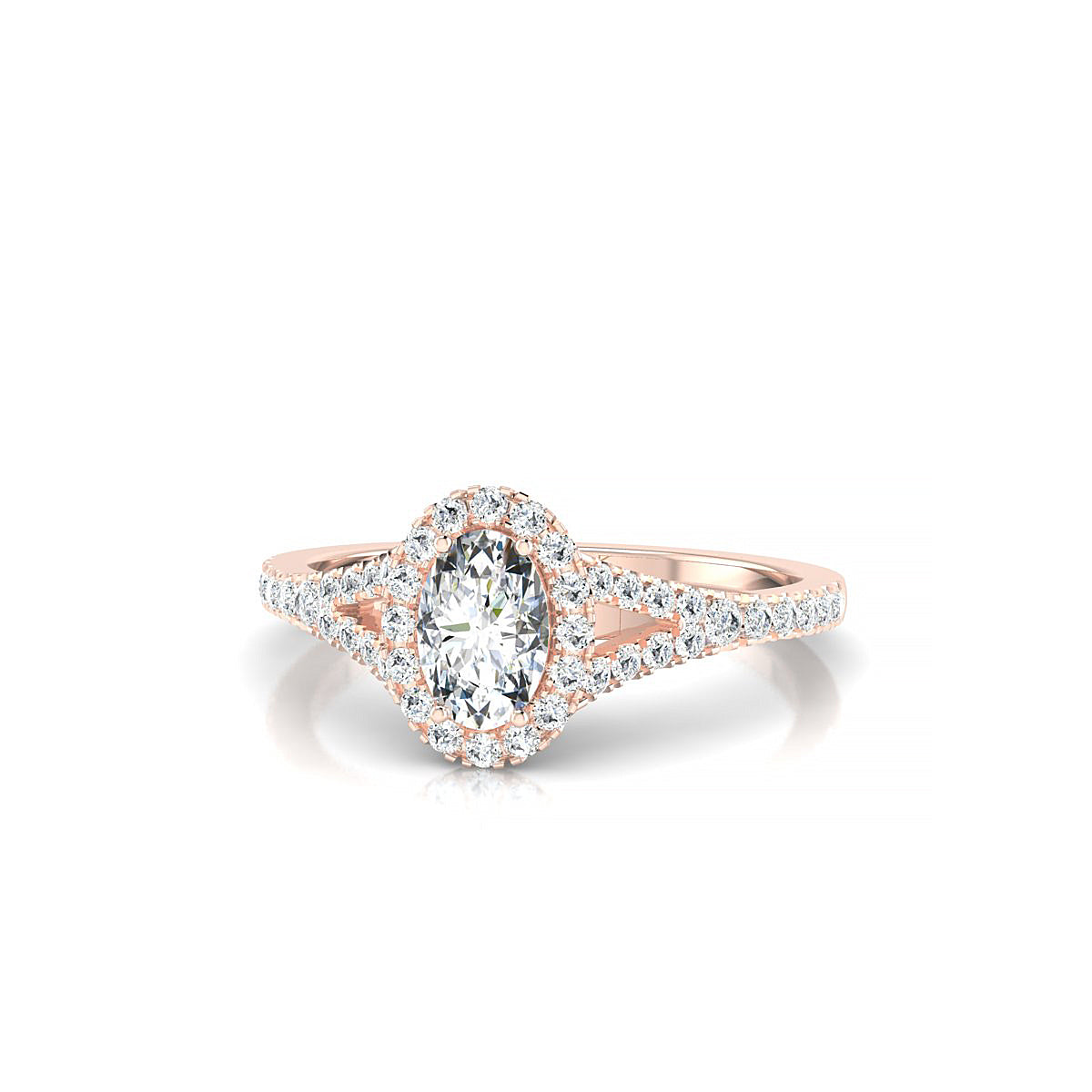 Dream | 18k Rose Gold 6 x 4 mm Oval Diamond Ring