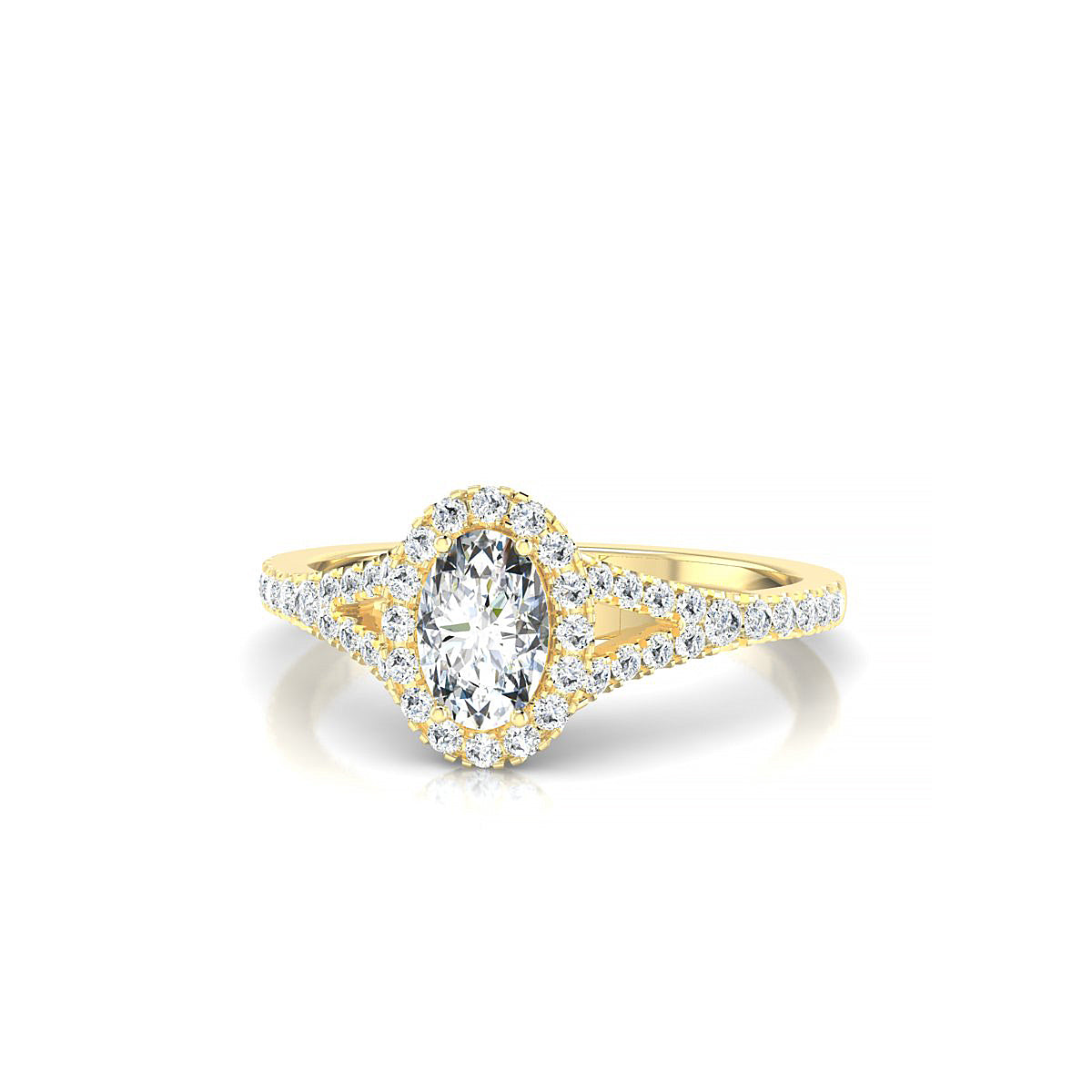 Dream | 18k Yellow Gold 6 x 4 mm Oval Diamond Ring