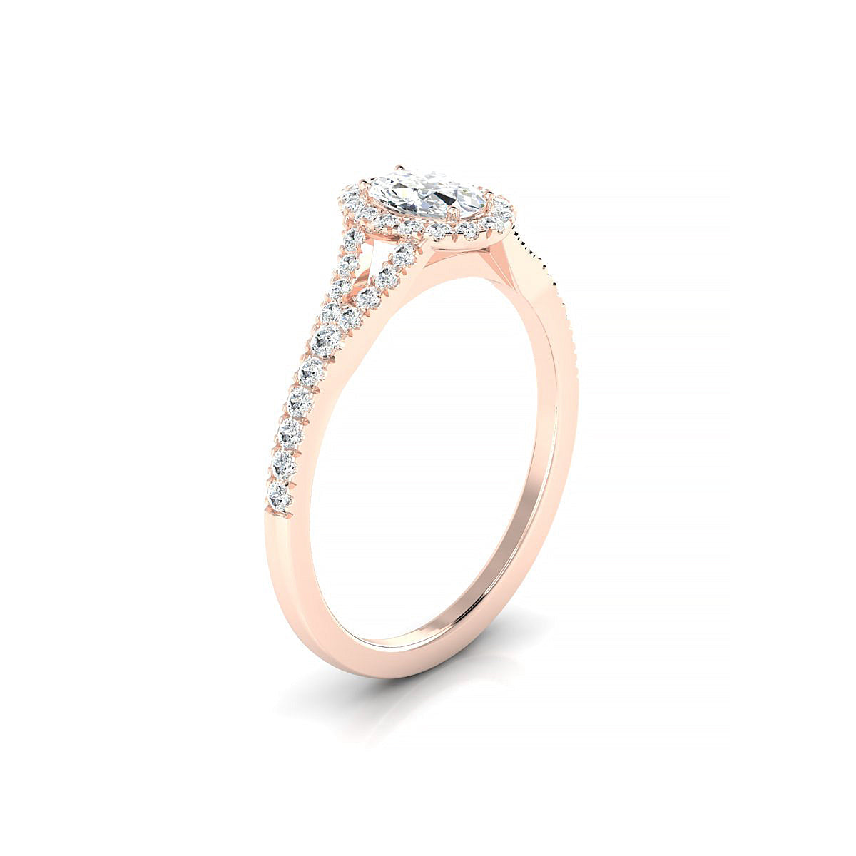 Dream | 18k Rose Gold 6 x 4 mm Oval Diamond Ring