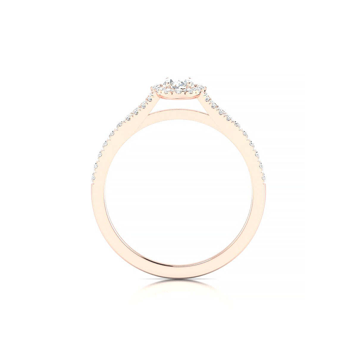 Dream | 18k Rose Gold 6 x 4 mm Oval Diamond Ring