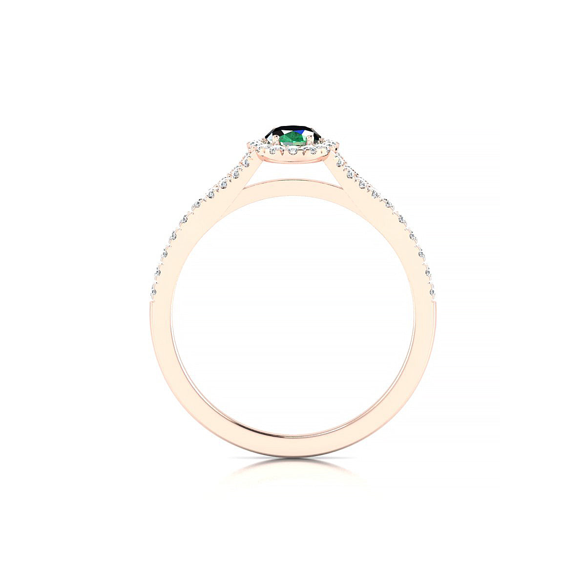 Dream | 18k Rose Gold 6 x 4 mm Oval Emerald Ring