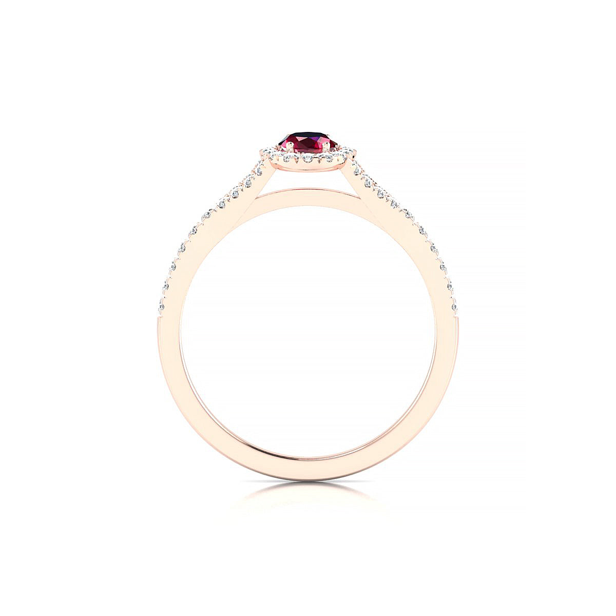 Dream | 18k Rose Gold 6 x 4 mm Oval Ruby Ring