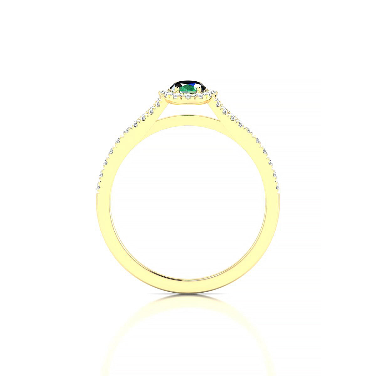 Dream | 18k Yellow Gold 6 x 4 mm Oval Emerald Ring
