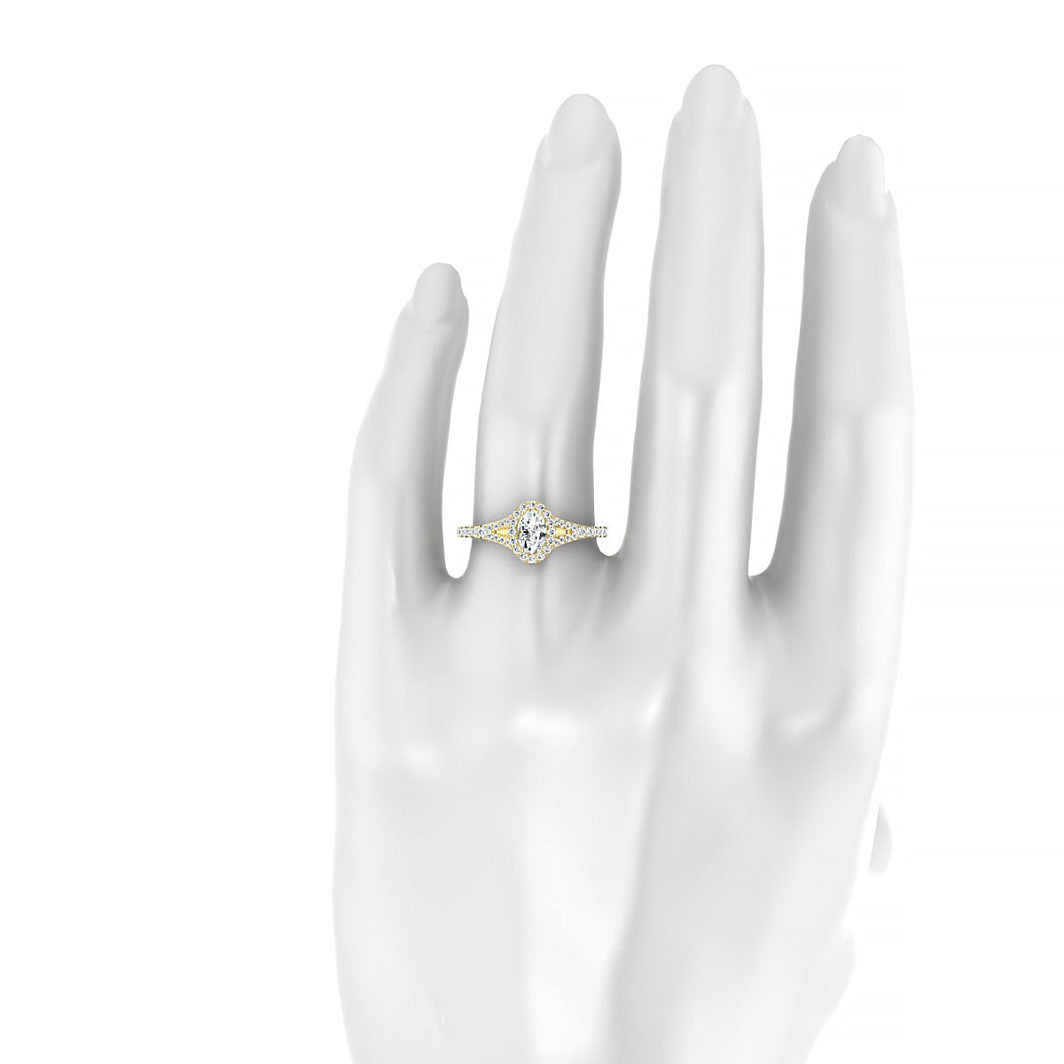 Dream | 18k Yellow Gold 6 x 4 mm Oval Diamond Ring