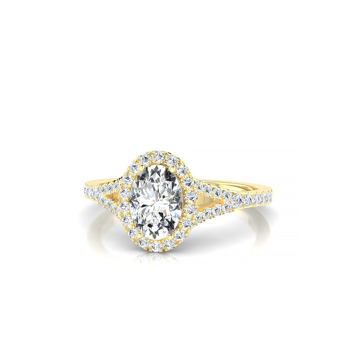 Dream | 18k Yellow Gold 7 x 5 mm Oval Diamond Ring